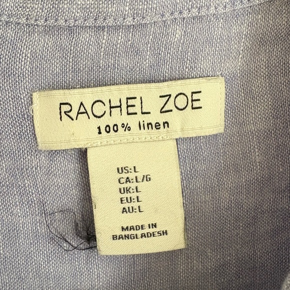 Rachel Zoe Linen Button-Up Shirt - Picture 3 of 4